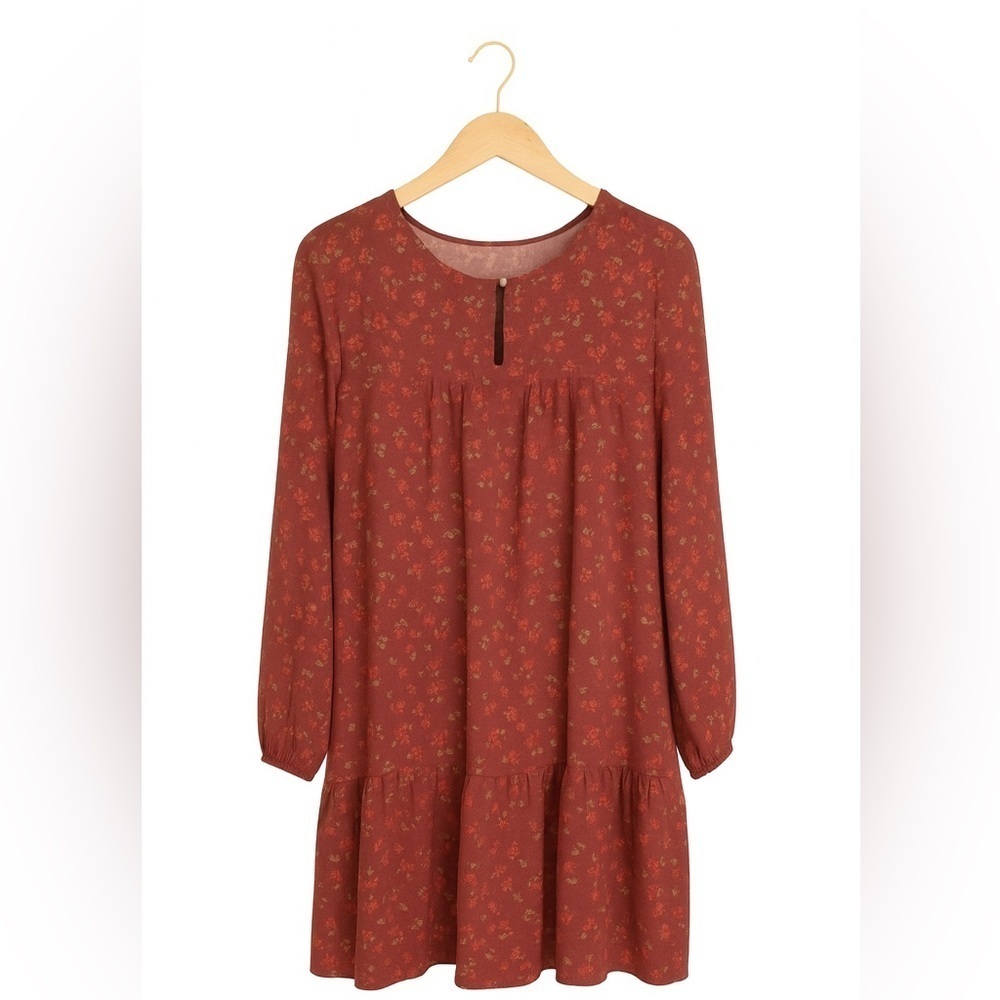 Sonoma New No Tags Floral Long Sleeve, Knee Length Dress size medium.